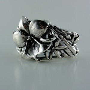 African orchid cuff bracelet
